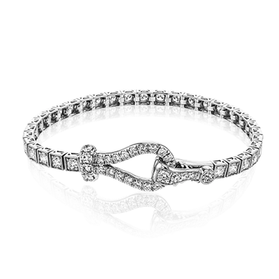 Buckle Bracelet in 18k Gold with Diamonds MB1725-A WHITE 18K X