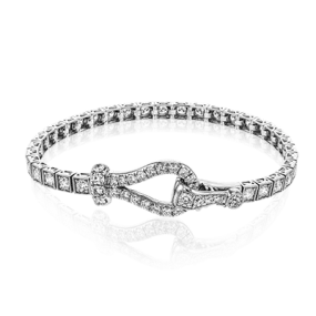 Buckle Bracelet in 18k Gold with Diamonds MB1725-A WHITE 18K X