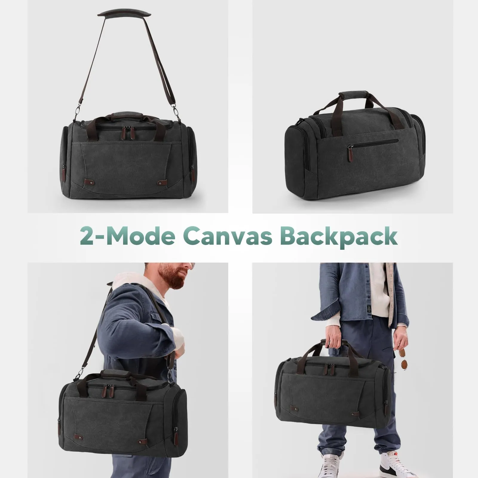 Canvas travel bag Vintage travel bag large capacity