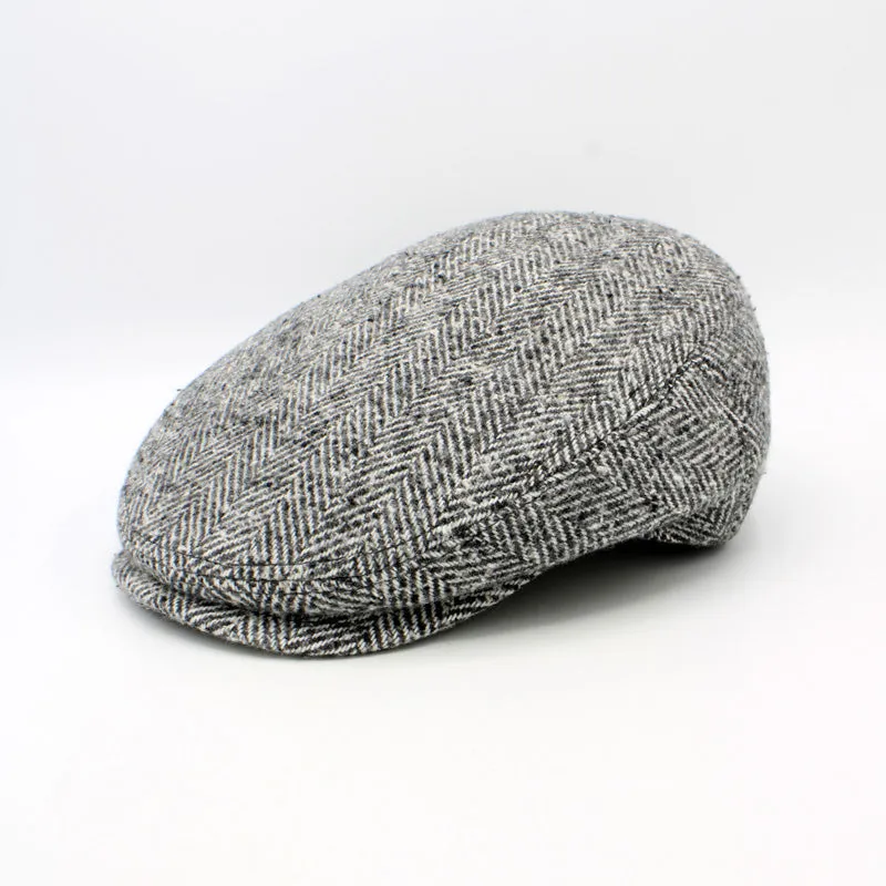 CAP OF THE WEEK - The Light Gray Herringbone Wool Flat Cap by Hologramme Paris