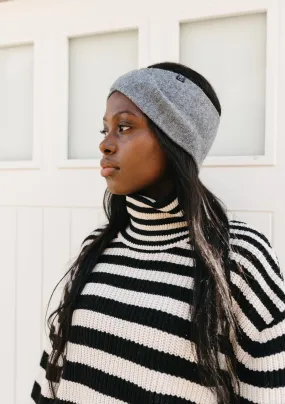 Cashmere & Merino Headband in Charcoal Melange