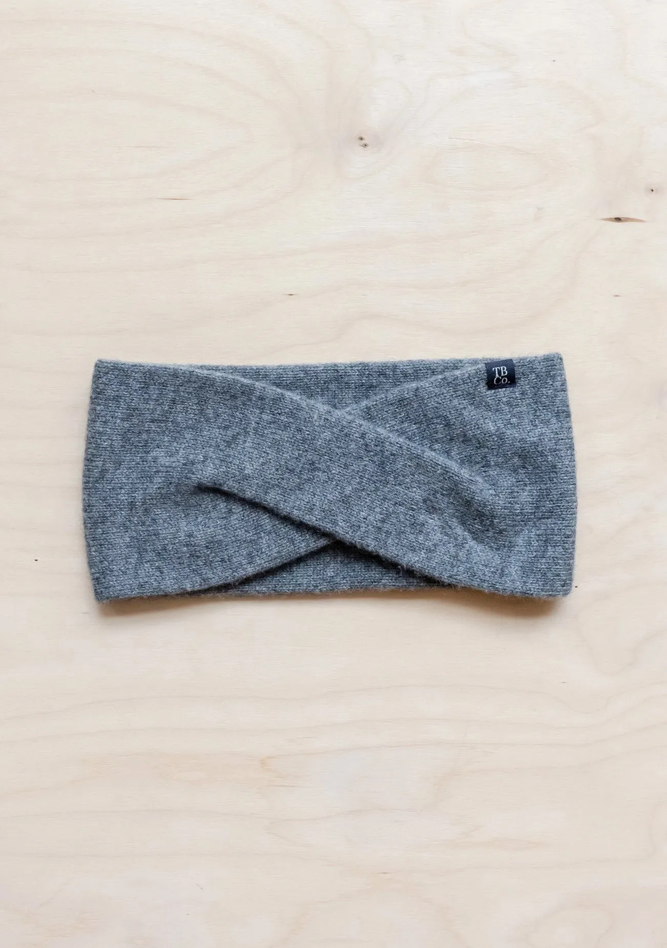 Cashmere & Merino Headband in Charcoal Melange