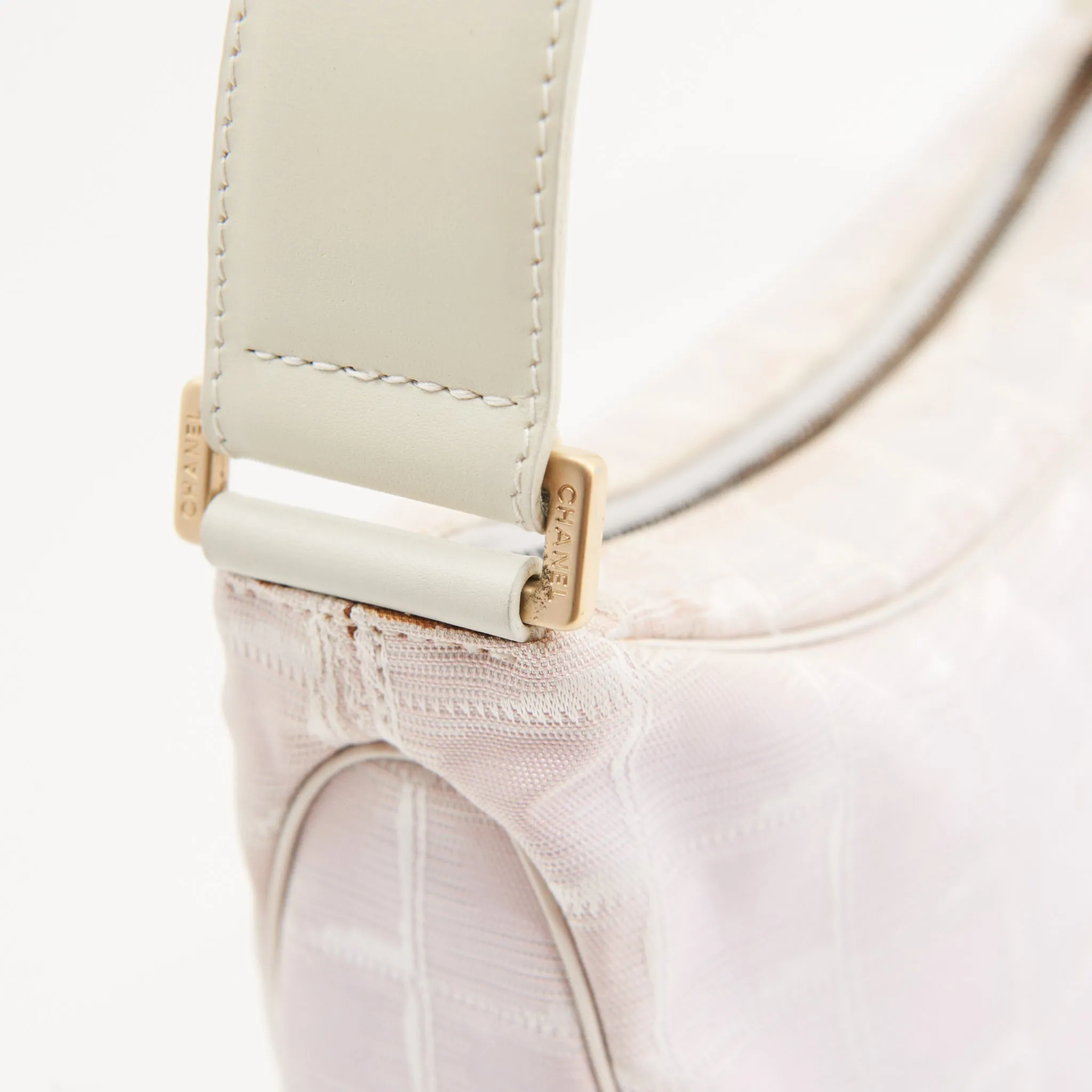 Chanel Canvas Shoulder Bag in Pink GHW