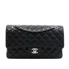 Chanel Classic Flap Medium Black Caviar Bag SHW