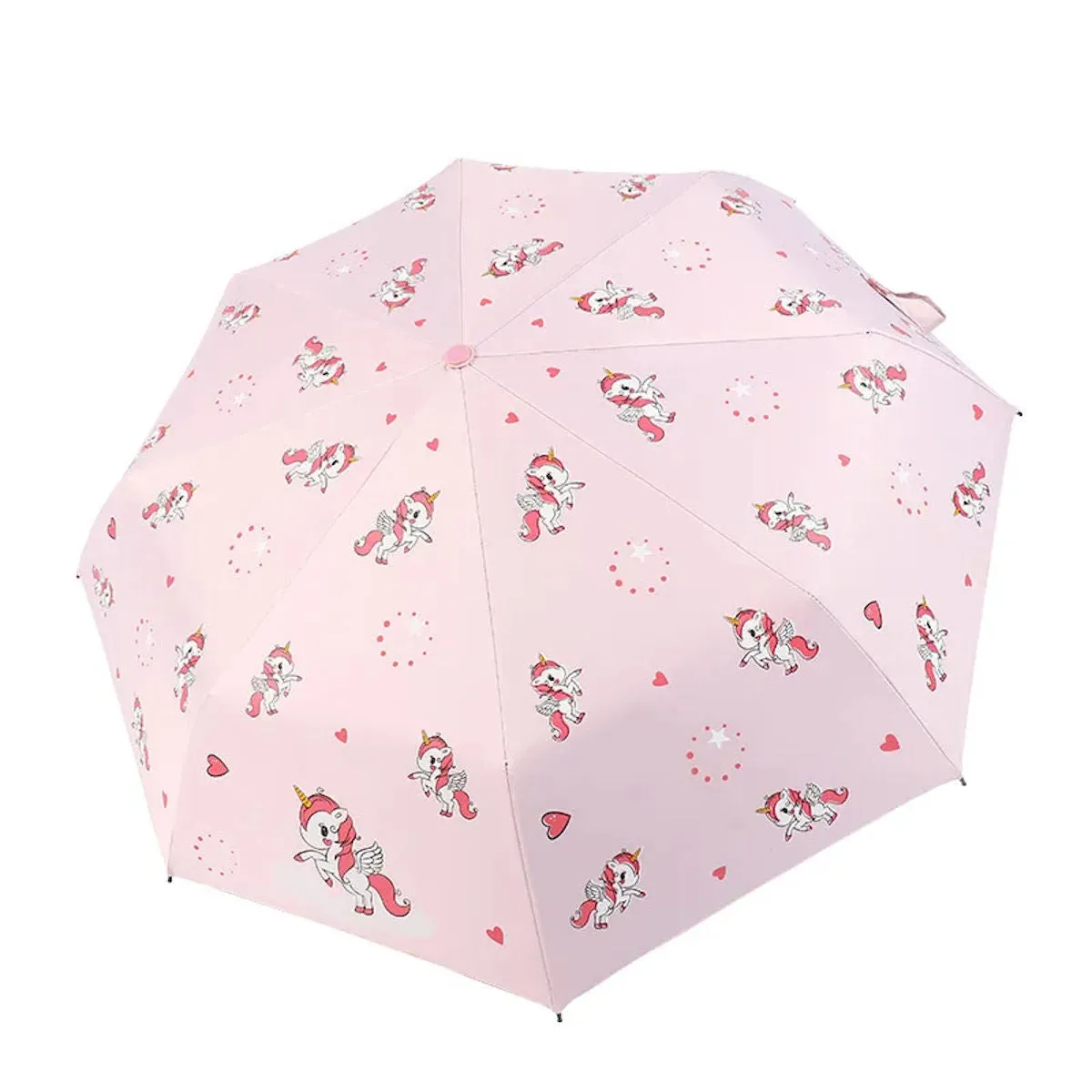 Children Unicorn Umbrella Cartoon Unicorn Windproof Manual Automatic Folding Umbrella