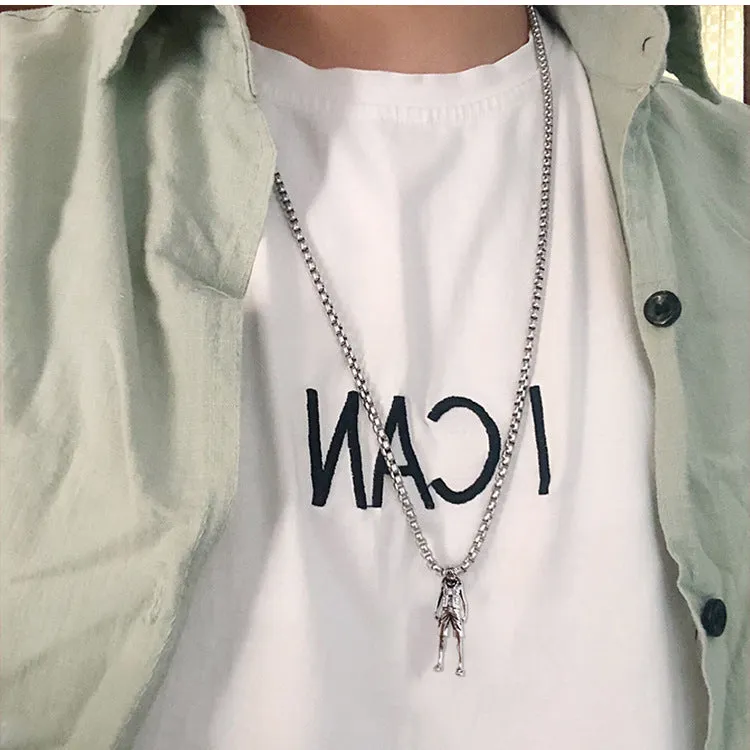 Cool Necklace Sauron Three-Knife Pendant Men and Women Ghost Cut Cos Anime Three-Knife Sword Flow Pendant Accessories