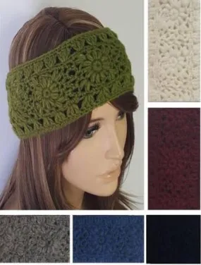 Crochet Woolen Plain Fleece Lined Headbead