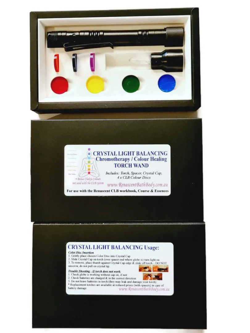 Crystal Light Balancing Torch Set, Colour Healing