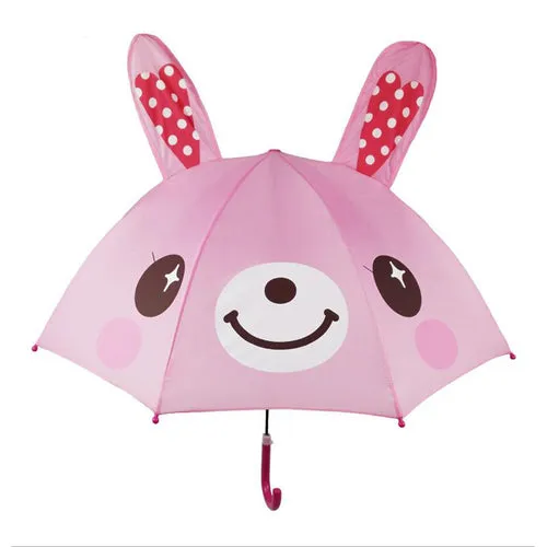 Cute Cartoon Children Umbrella animation creative  long-handled 3D ear modeling kids umbrella For boys girls
