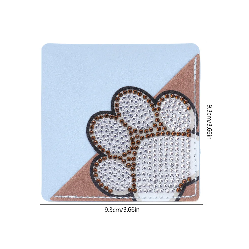 DIY Diamond Art Bookmarks Art Craft 5D Cat Paw Triangle for Beginner Adults Kids