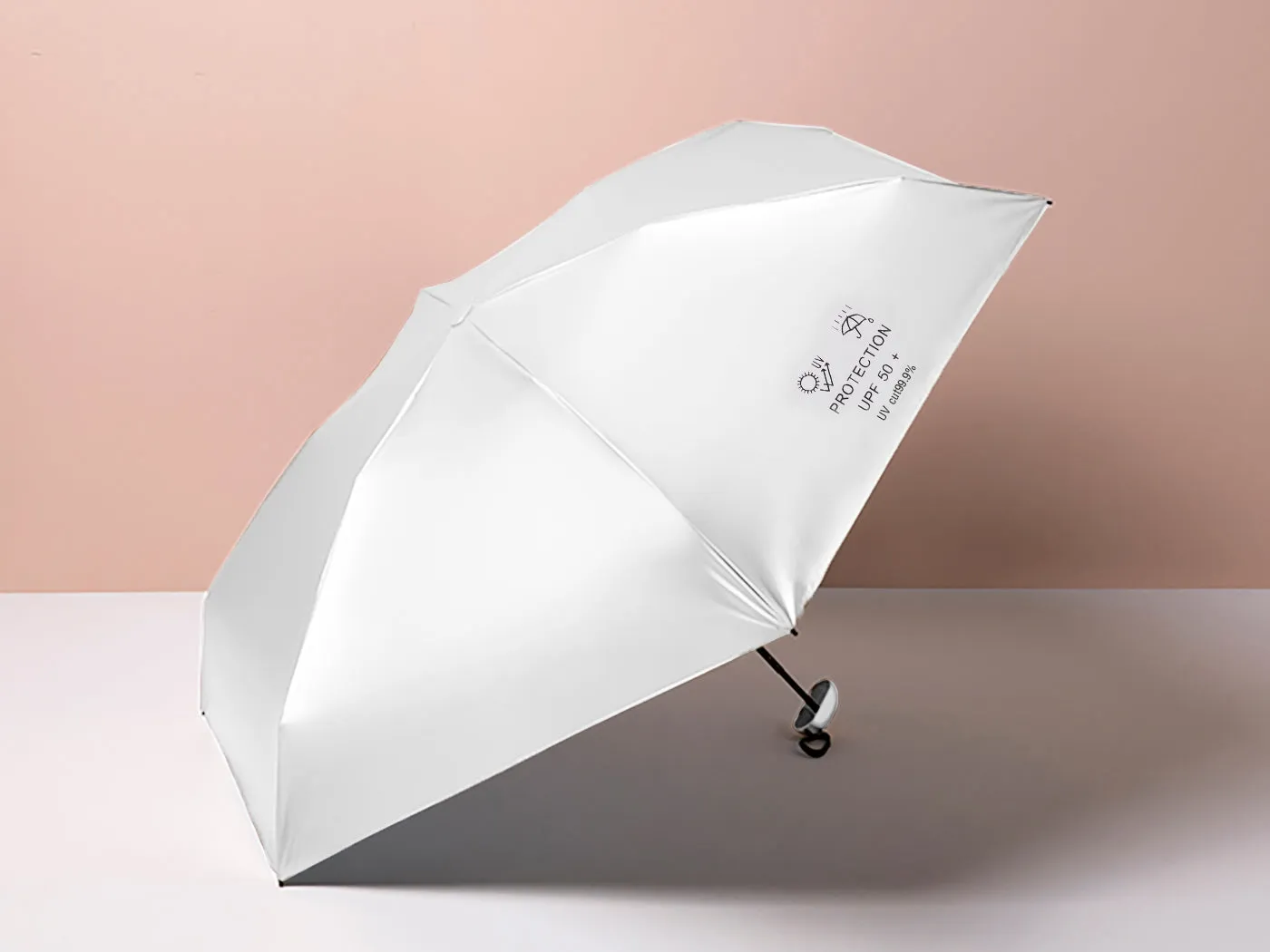 Dodolly Mini Sun Umbrella Folding Travel Umbrella Sunshade Sun Protection UV Protection, Black