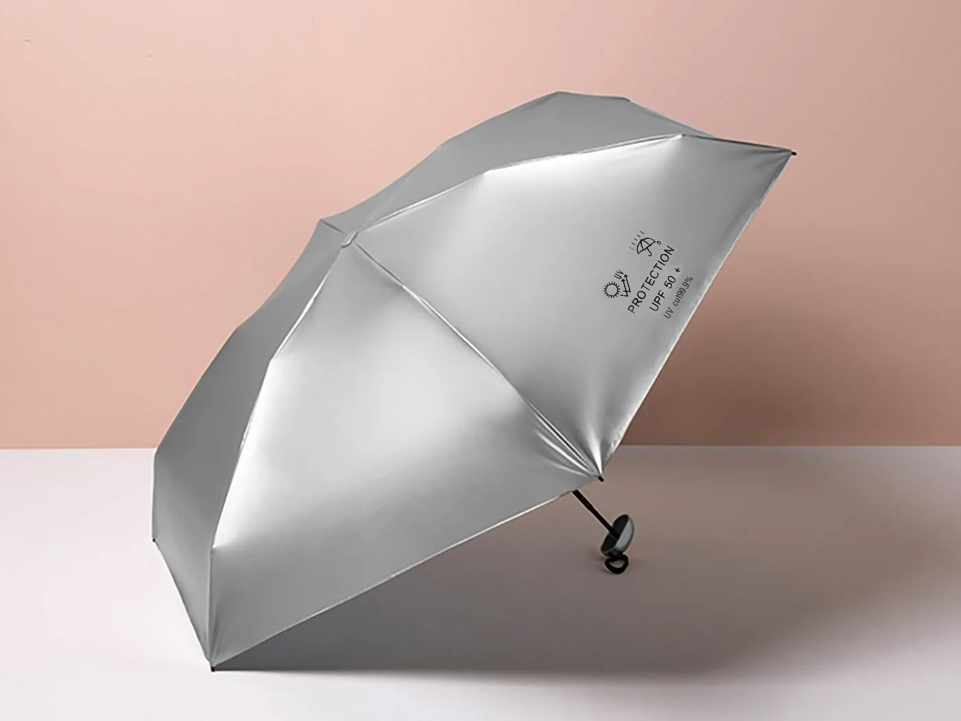 Dodolly Mini Sun Umbrella Folding Travel Umbrella Sunshade Sun Protection UV Protection, Black