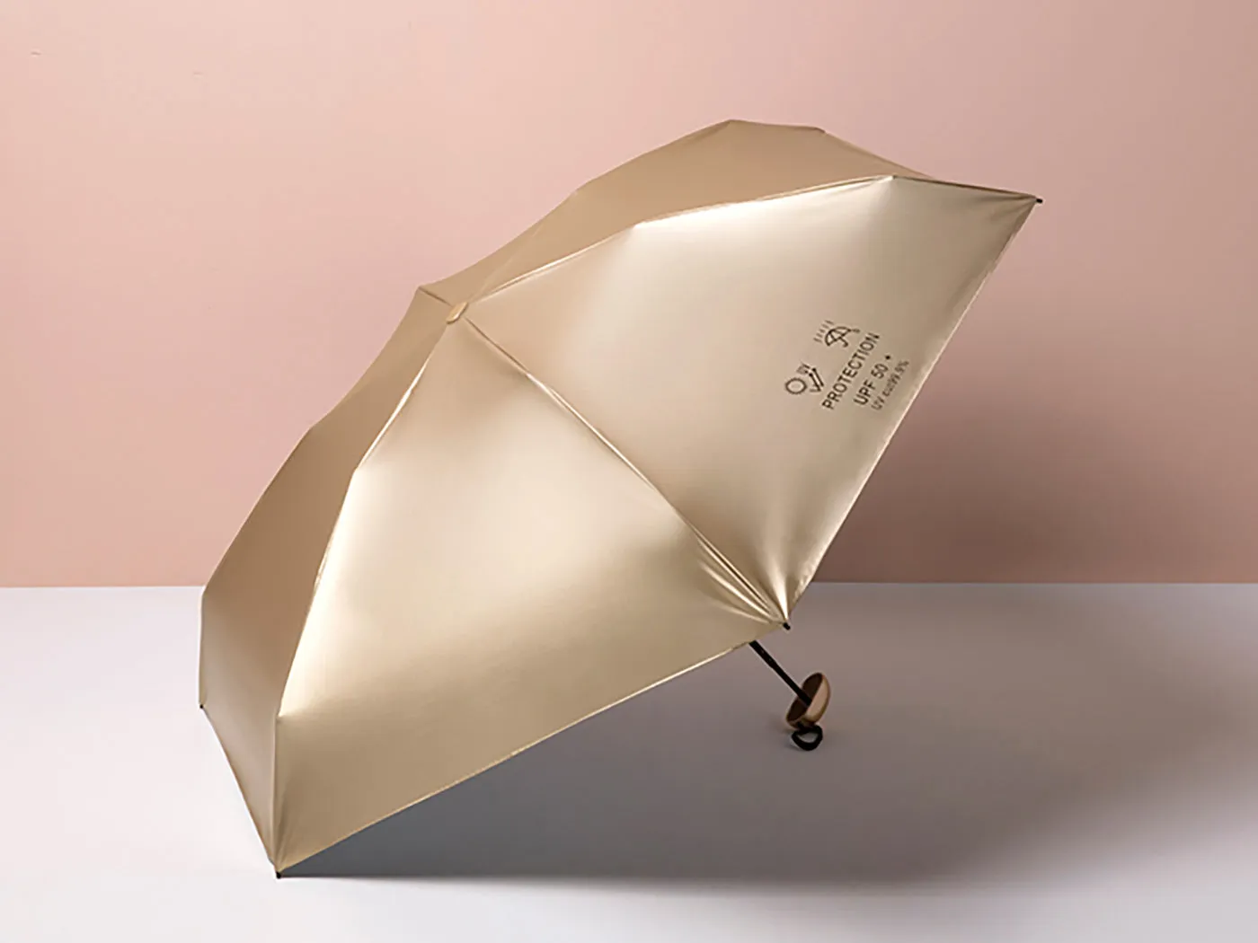 Dodolly Mini Sun Umbrella Folding Travel Umbrella Sunshade Sun Protection UV Protection, Black