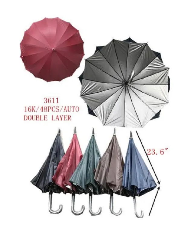Double Layer Tinted Automatic Umbrellas Wholesale