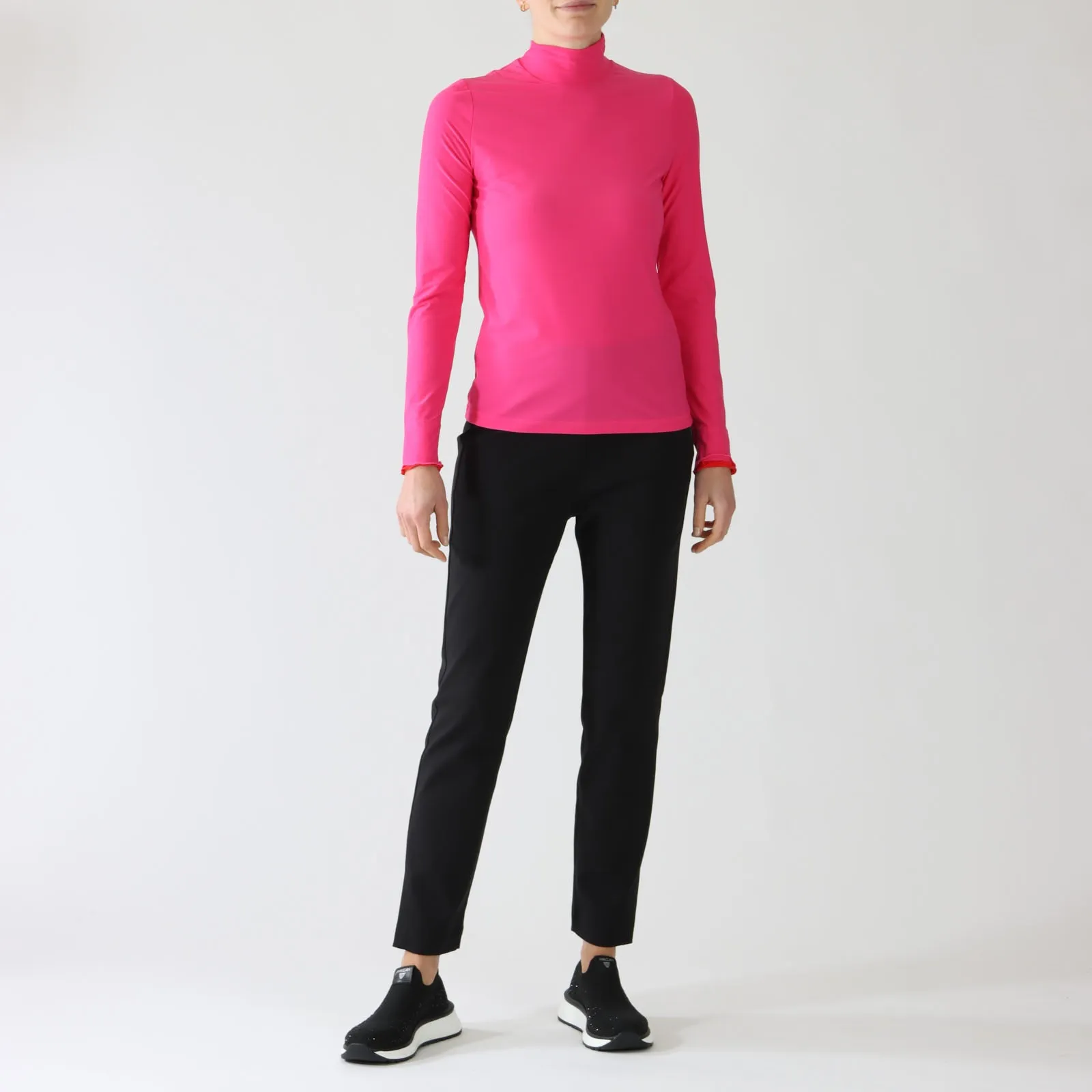 Dragon Fruit Second Skin Polo Neck Top