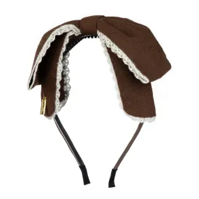 Edged Wool Bow Headband
