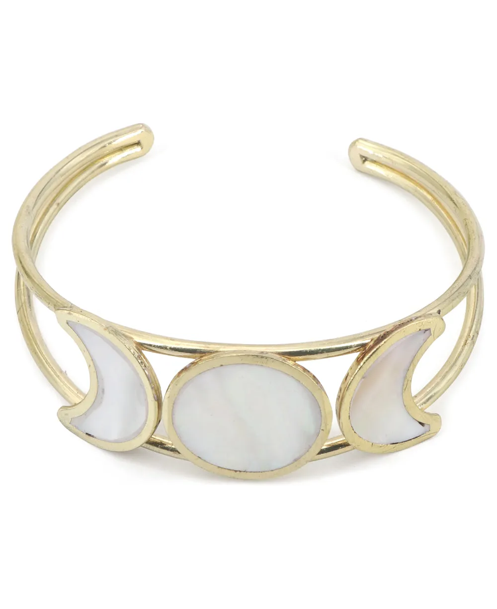 Ethically Handcrafted Moon Phase Cuff Bracelet