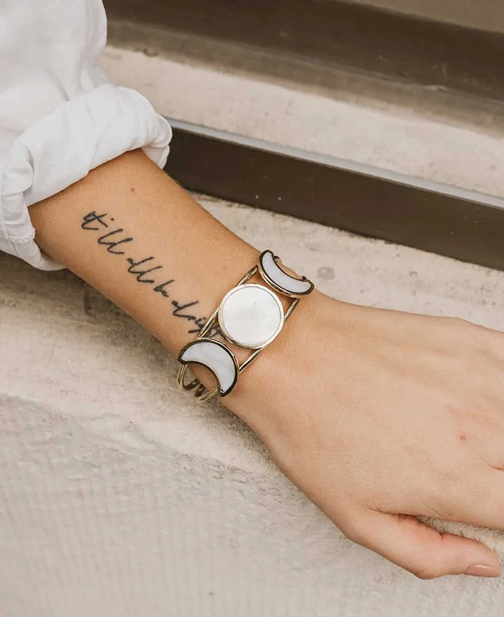 Ethically Handcrafted Moon Phase Cuff Bracelet