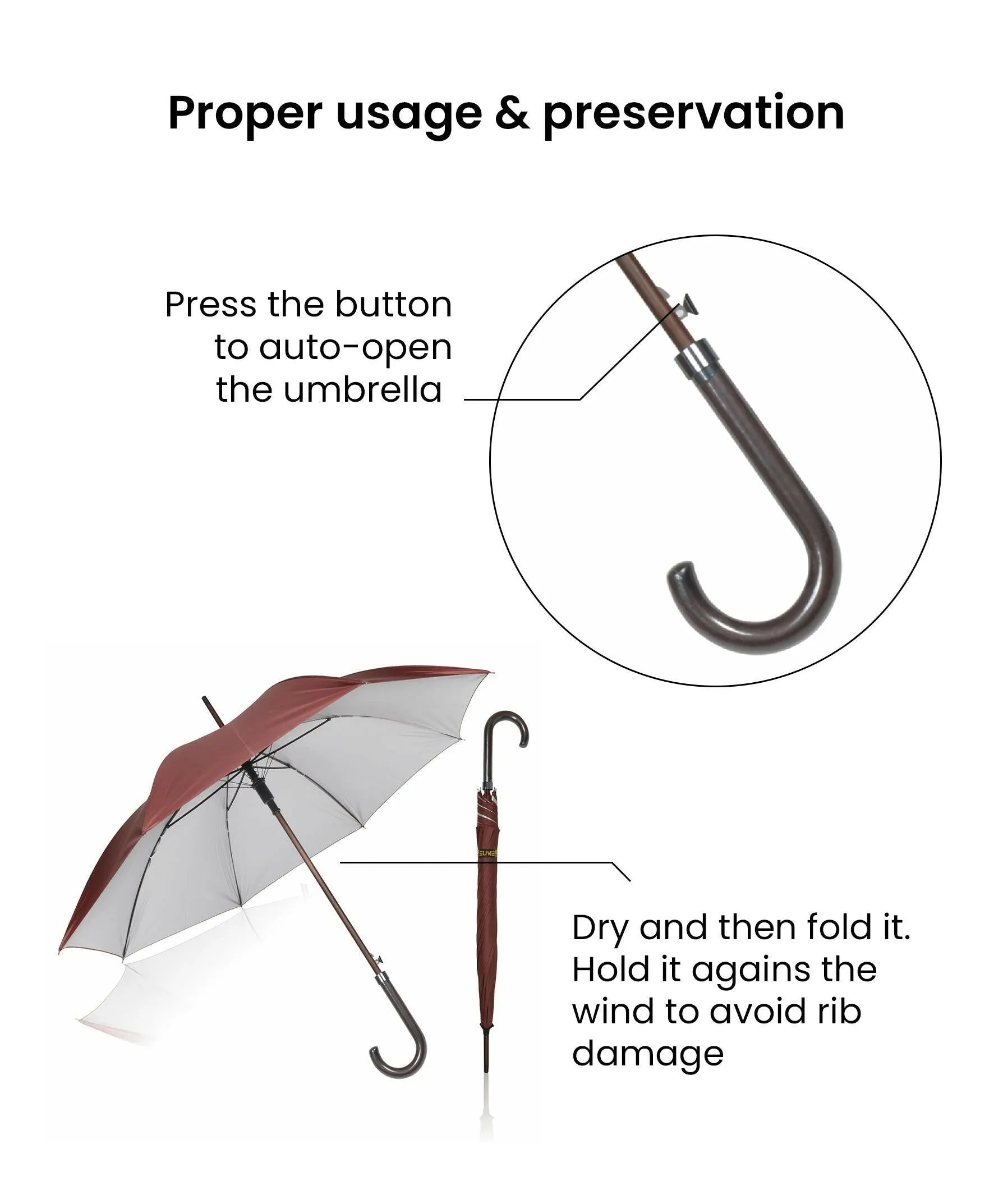 EUME - Forlin 23" 1-fold AO Umbrella