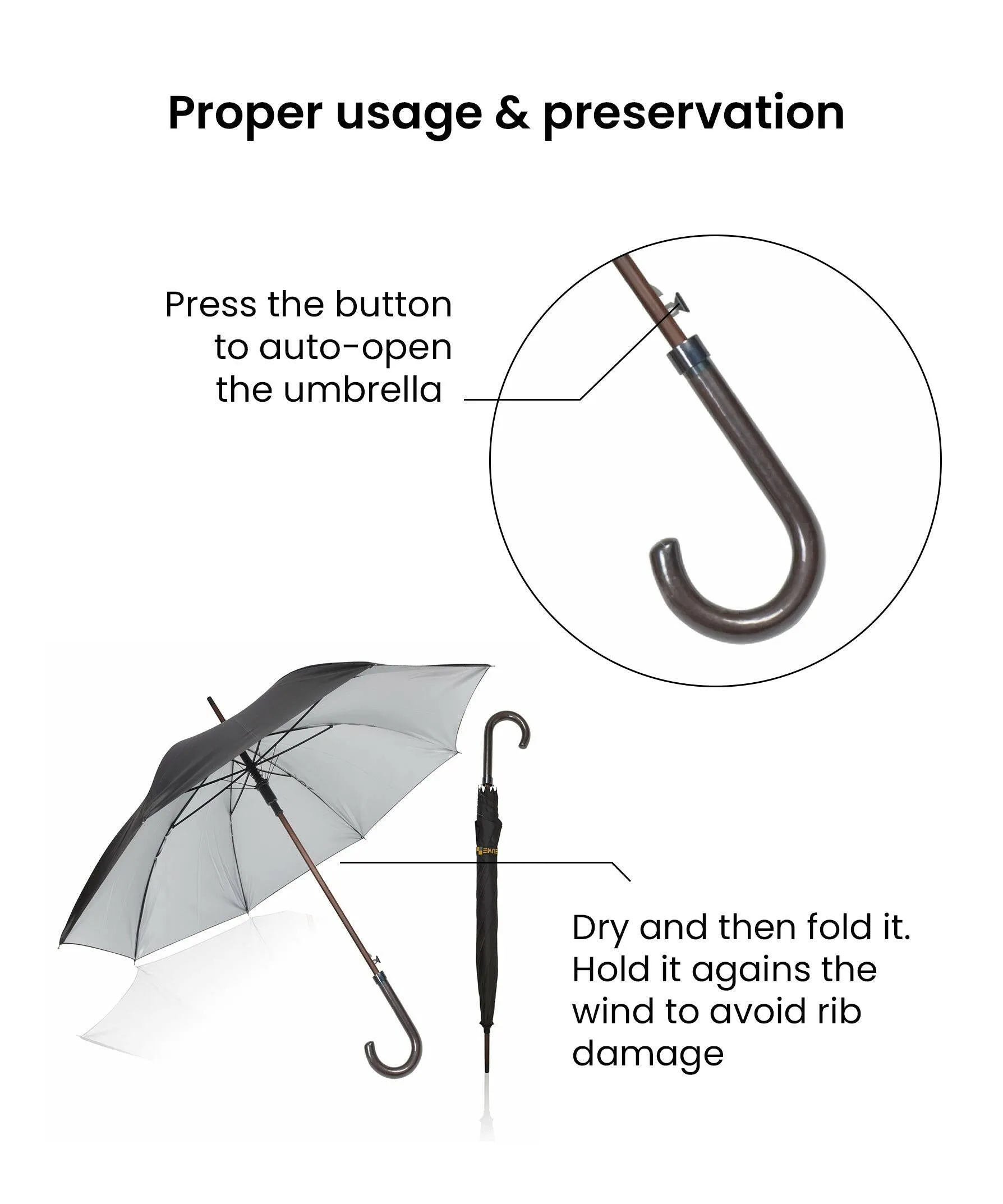 EUME - Forlin 23" 1-fold AO Umbrella