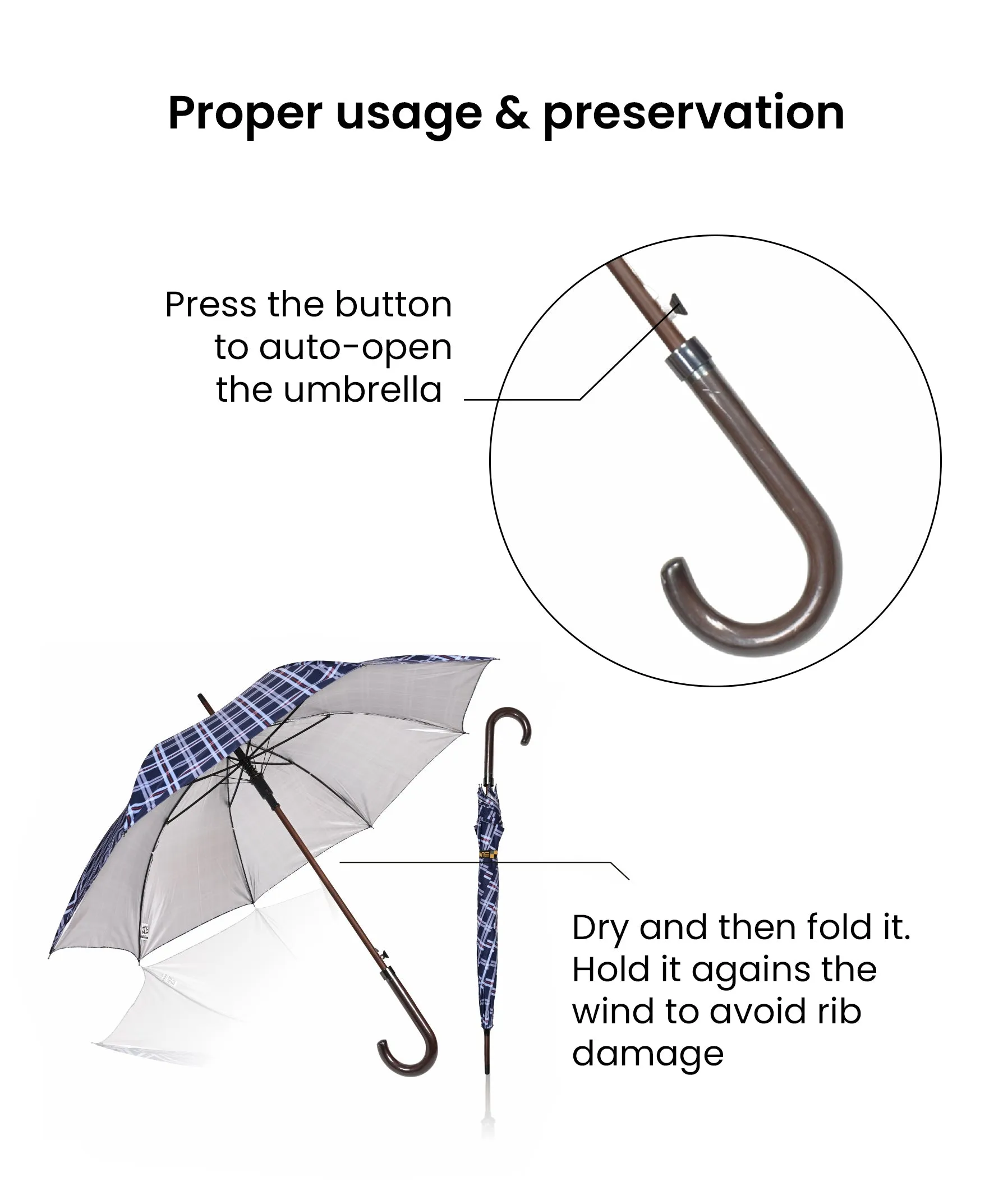 EUME - Forlin 23" 1-fold AO Umbrella