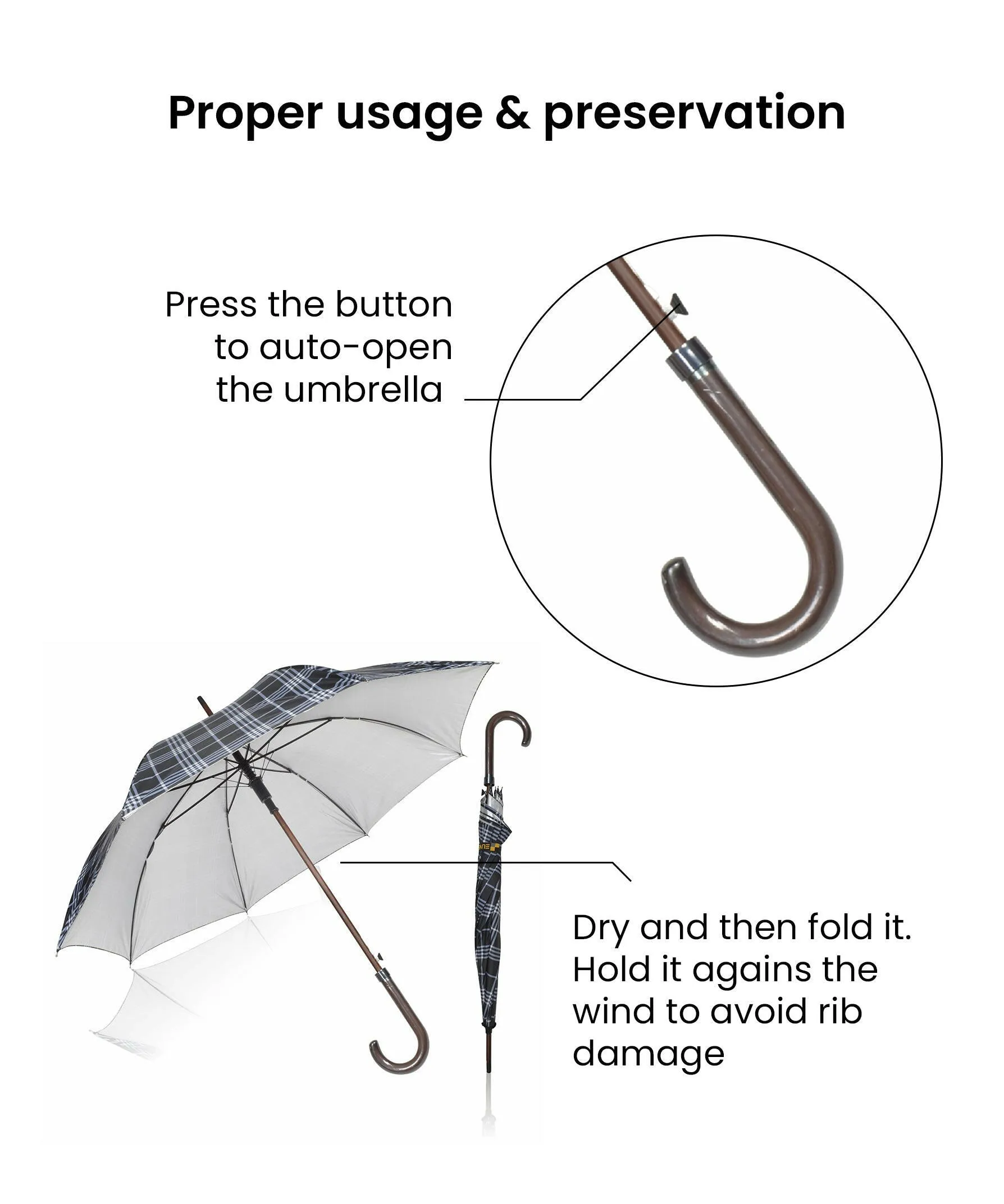 EUME - Forlin 23" 1-fold AO Umbrella