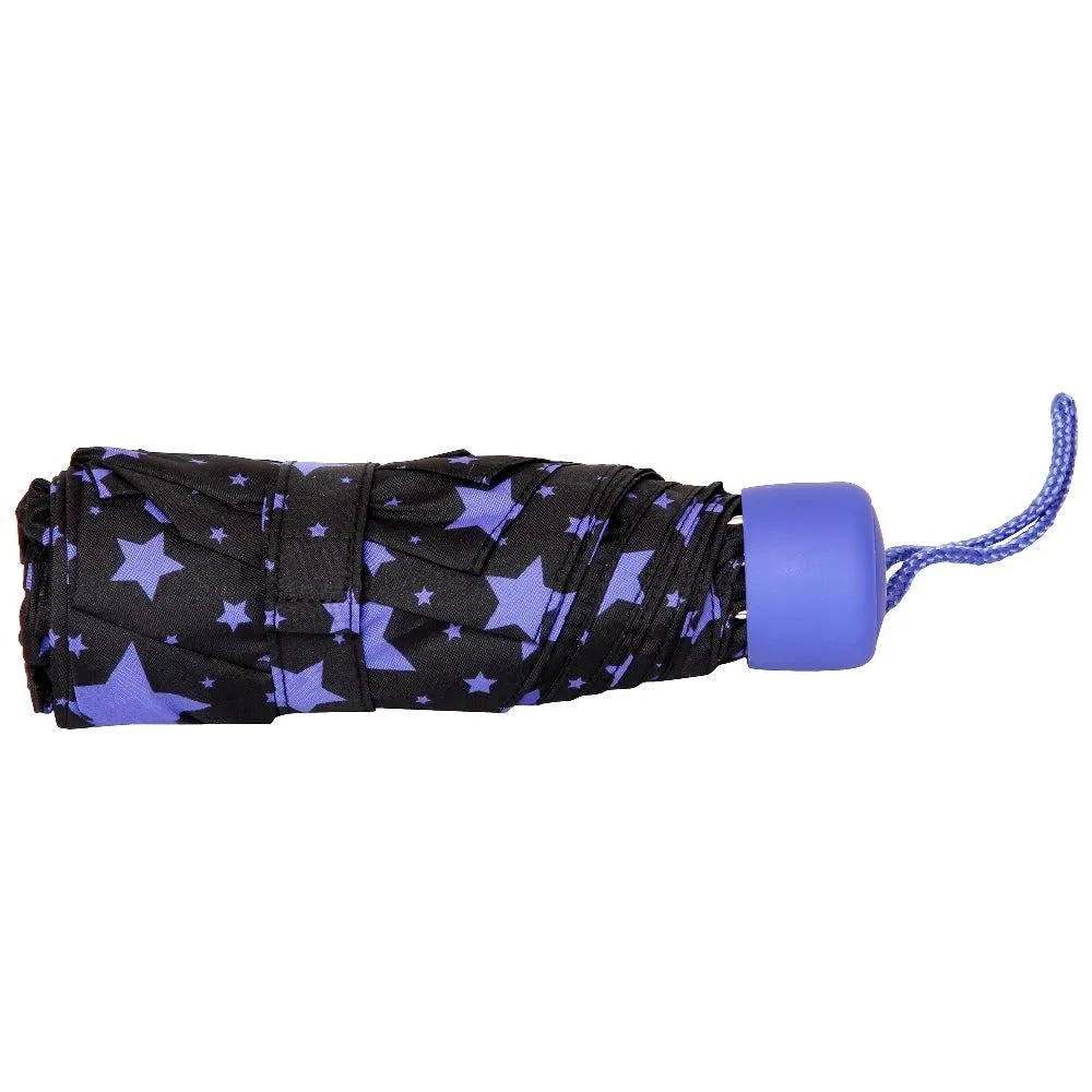 FabSeasons 5 fold Blue Star Printed Small Compact Manual Umbrella