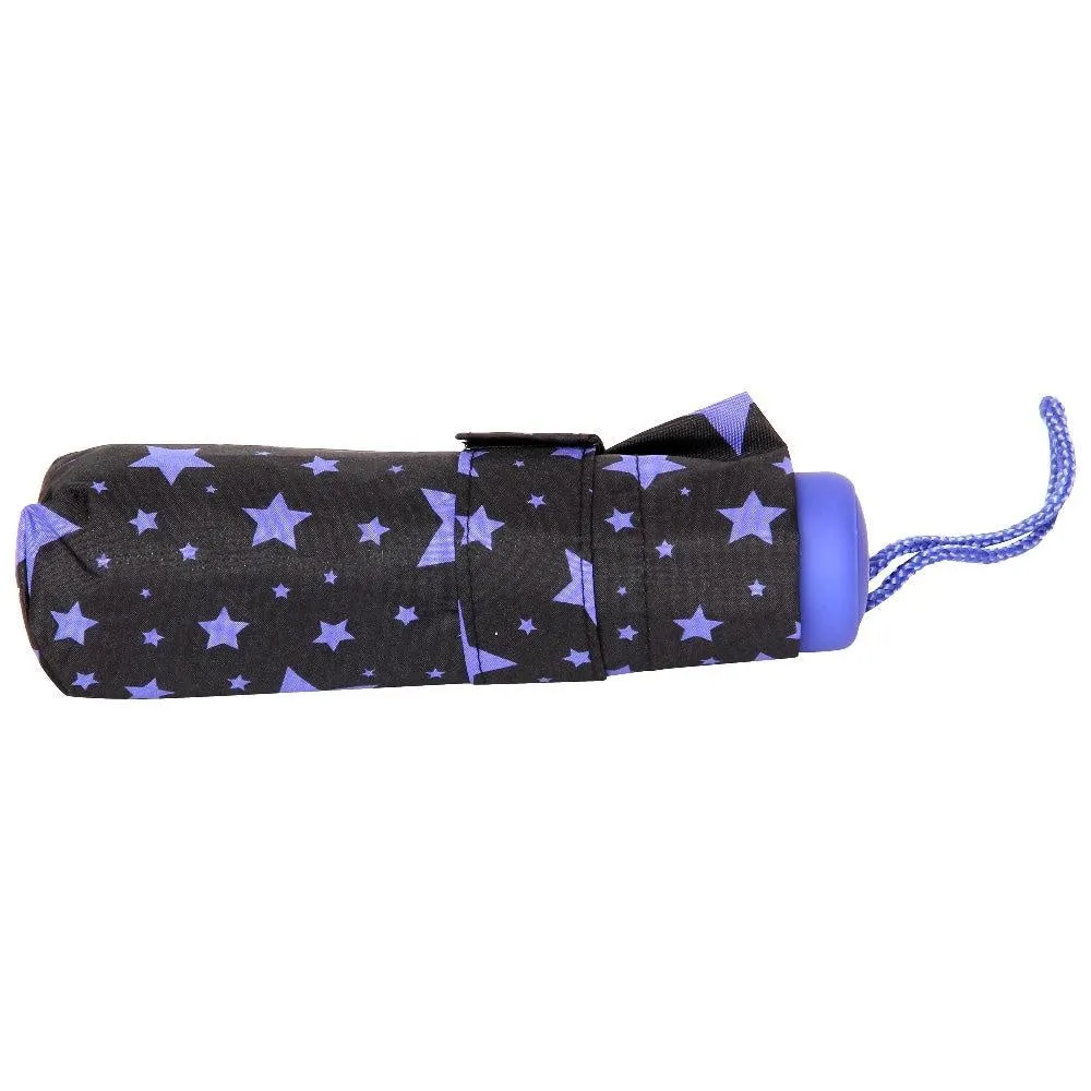 FabSeasons 5 fold Blue Star Printed Small Compact Manual Umbrella