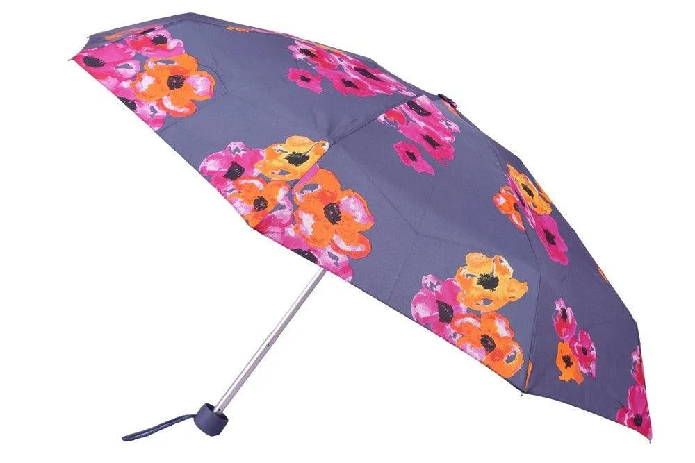 FabSeasons 5 fold Floral Digital Printed Small Compact Manual Grey Umbrella