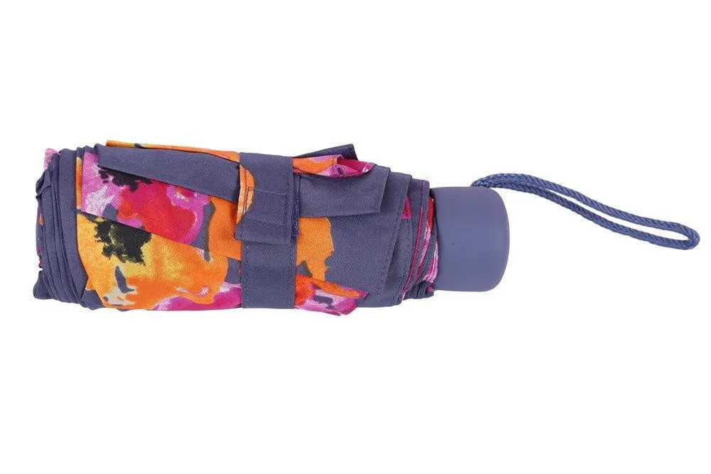 FabSeasons 5 fold Floral Digital Printed Small Compact Manual Grey Umbrella