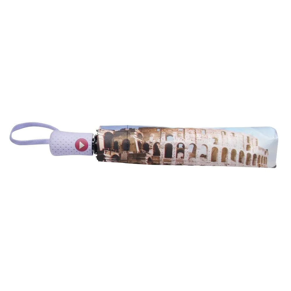 Fabseasons Colosseum & St. Peter's Basilica Rome Printed 3 Fold Fancy Umbrella