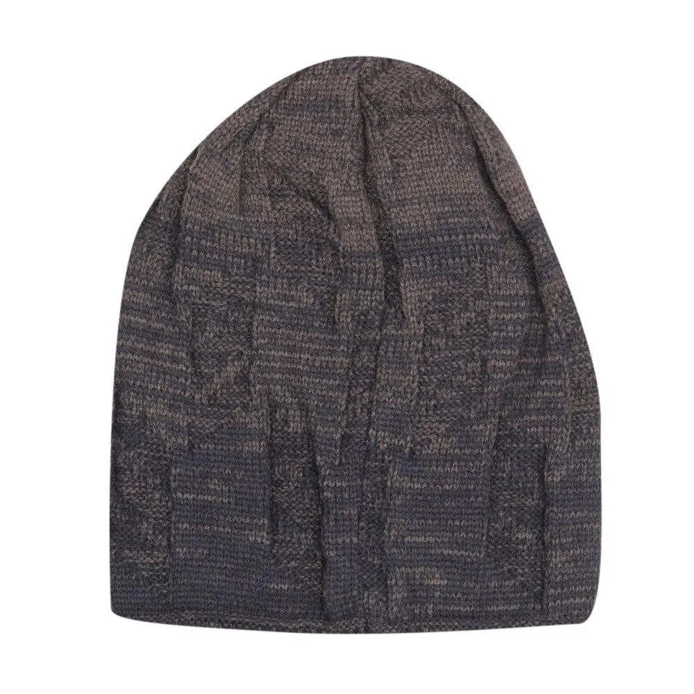 FabSeasons Unisex Dual Color Blue & Gray Woolen Beanie Cap