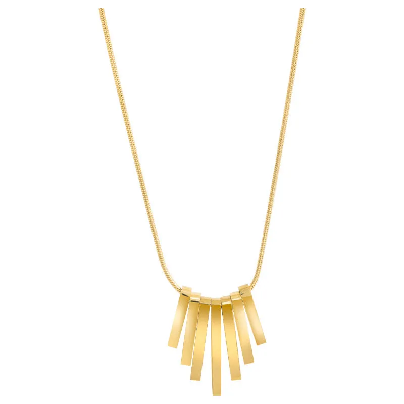 Fan-Shaped Tassel Pendant Necklace Clavicle Necklace