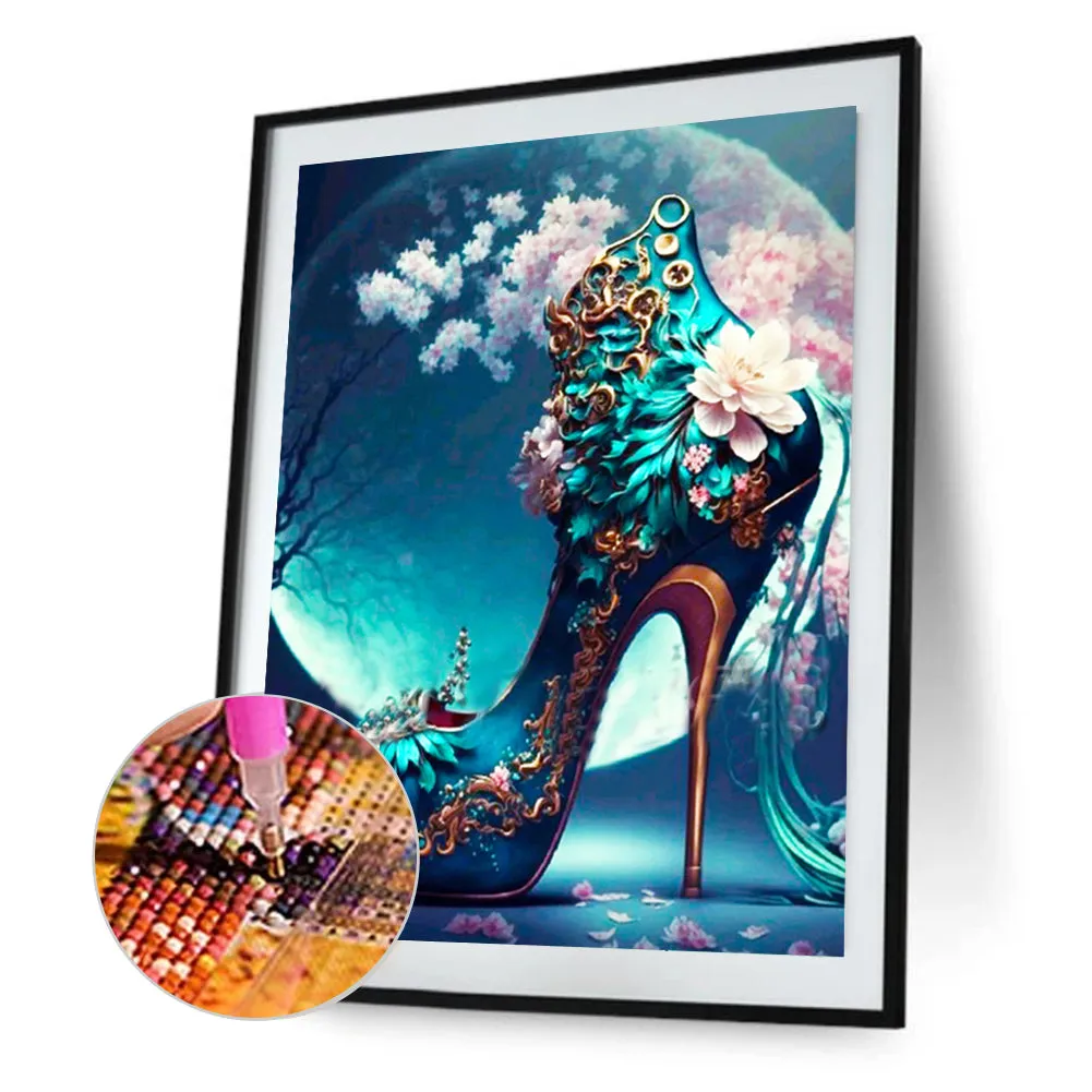 Fantasy Colorful High Heels 30*40Ccm(canvas) full round drill diamond painting