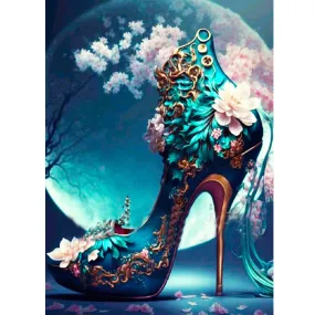 Fantasy Colorful High Heels 30*40Ccm(canvas) full round drill diamond painting