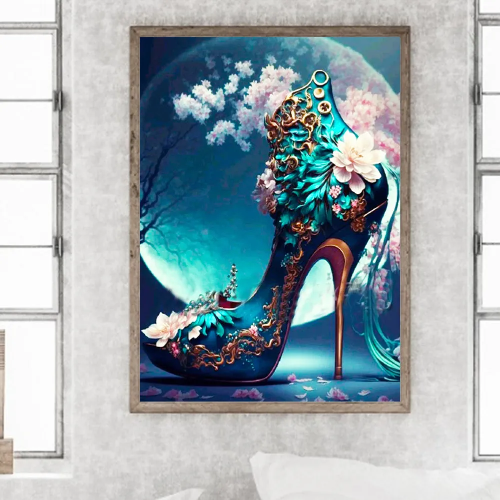 Fantasy Colorful High Heels 30*40Ccm(canvas) full round drill diamond painting