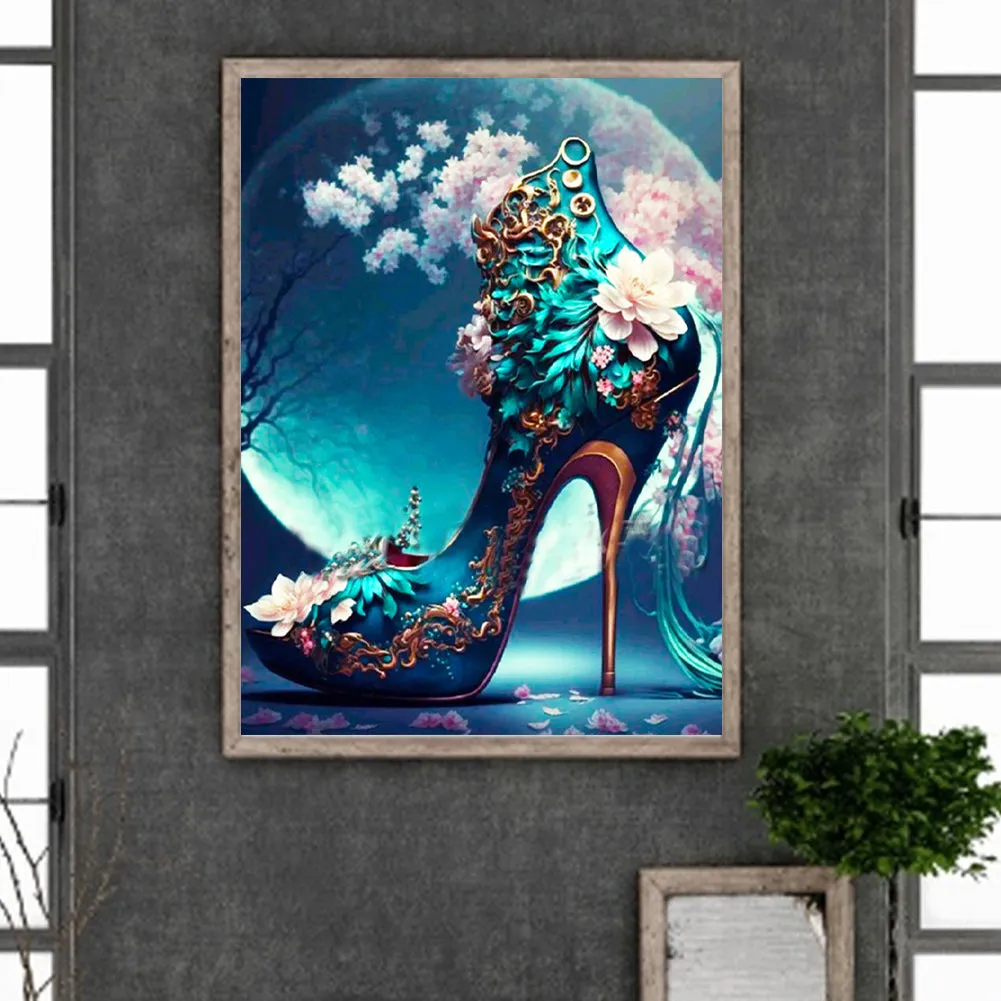 Fantasy Colorful High Heels 30*40Ccm(canvas) full round drill diamond painting