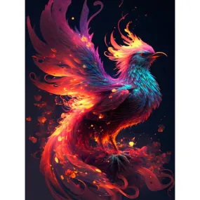 Flaming Phenix - Full Round Drill Diamond Painting 30*40CM