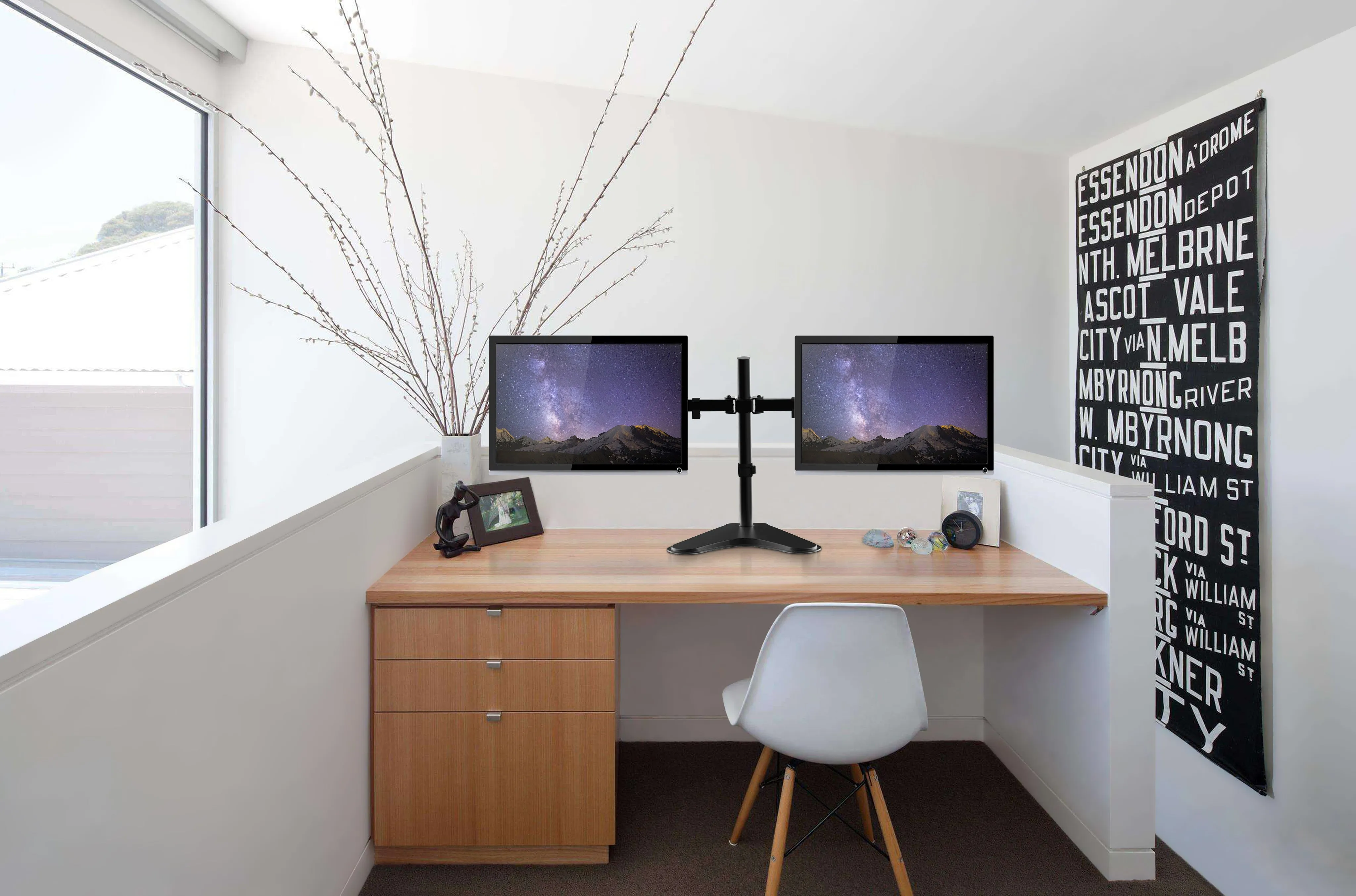 Free Standing Monitor Mount | Dual 17''-32''