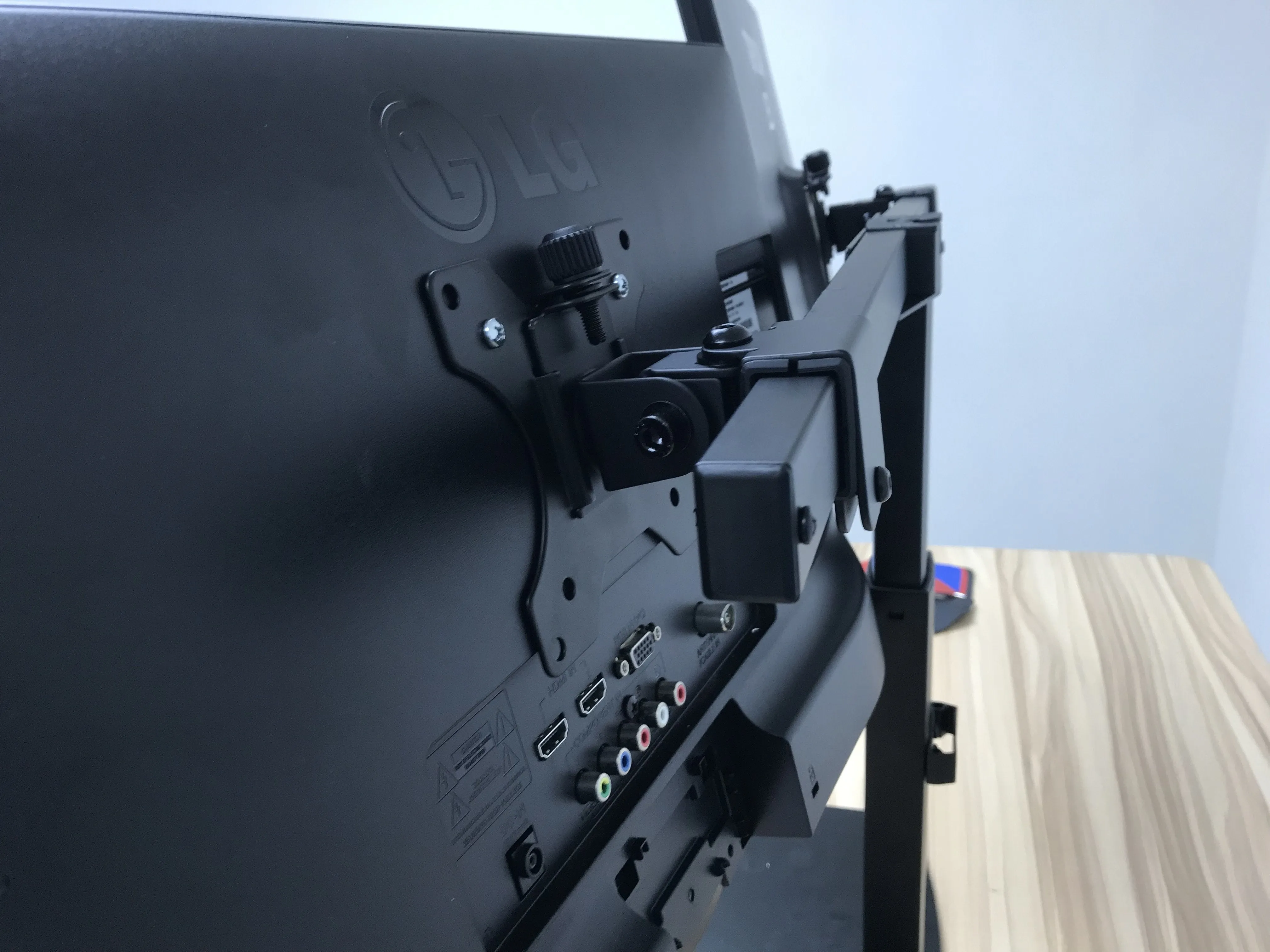 Freestanding Pneumatic Vertical Lift Dual Monitor Stand - Adjustable Monitor Mount, Fits 2 Screens up to 27 Inch, Holds up to 6 kgs per Arm