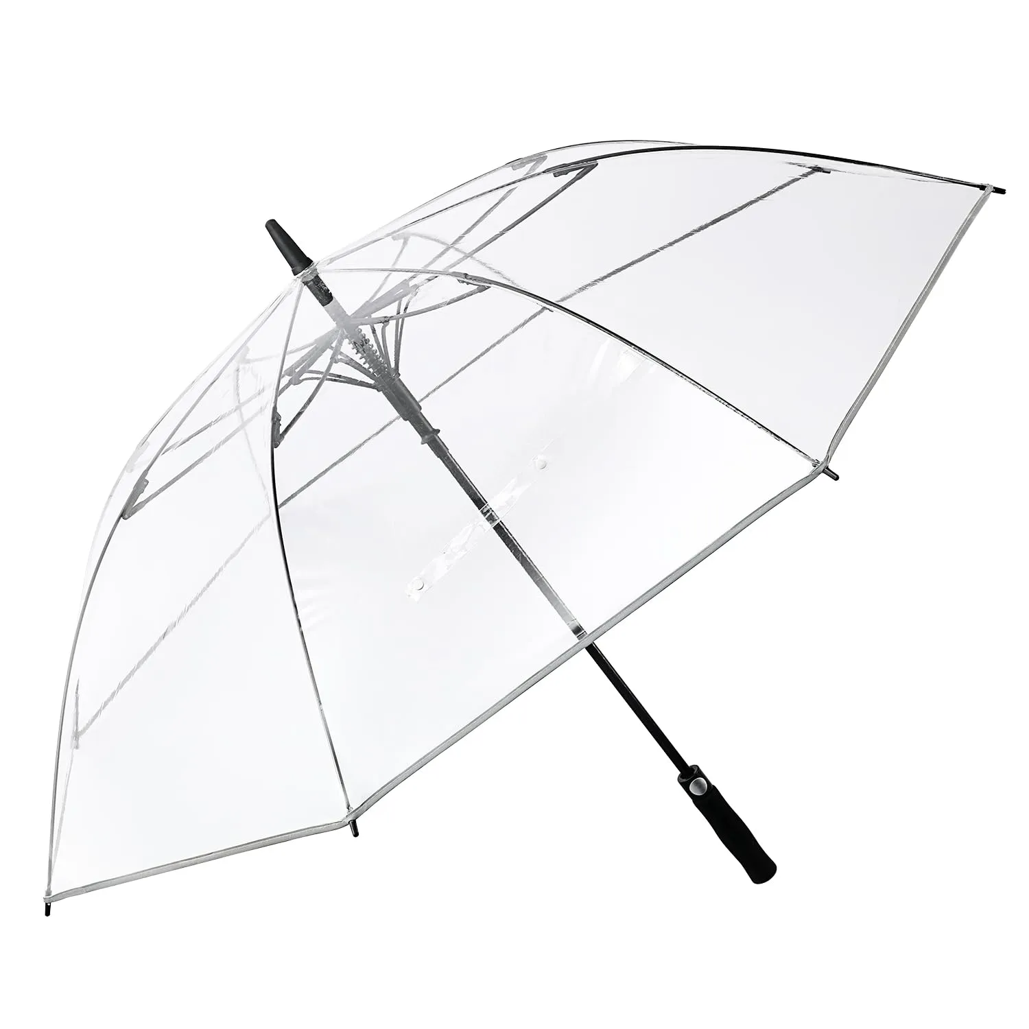 G4Free 62 Inch Clear Golf Umbrella Transparent Auto Open Large Stick Umbrella