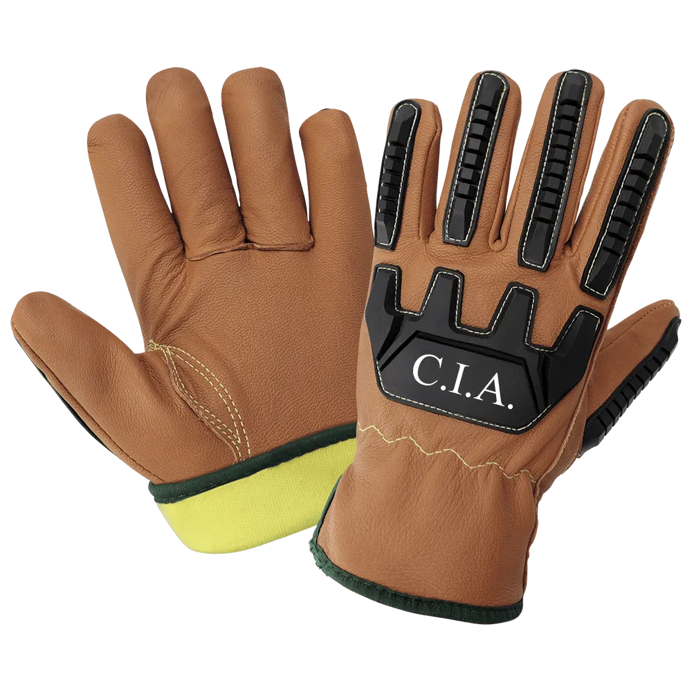 Global Glove & Safety CIA3800 Impact, Oil, Water, Cut, and Flame Resistant Goatskin Gloves, Cut A5