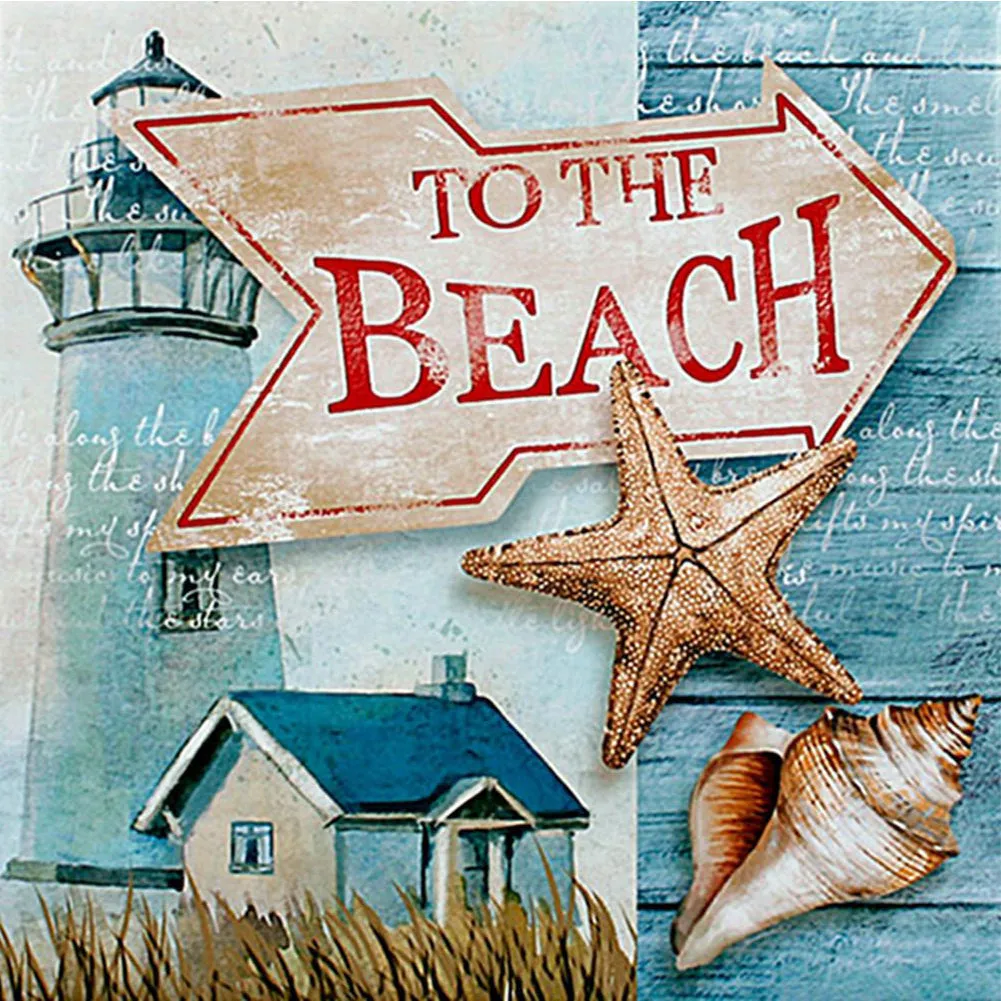 Go To The Beach - Full Square Drill Diamond Painting 50*50CM