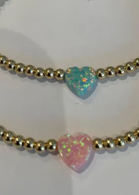 gold filled bracelet heart