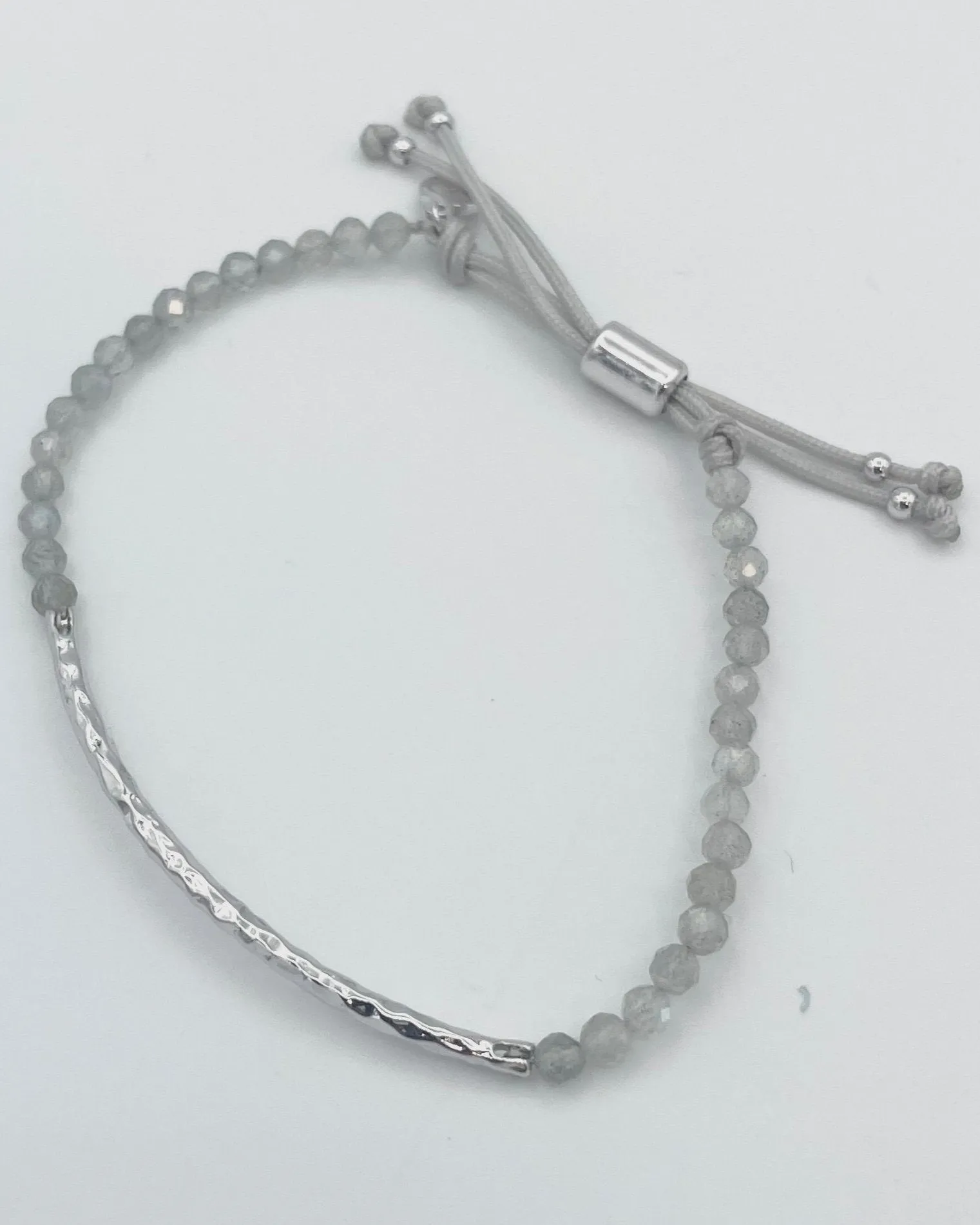Gray and Silver Beaded Bracelet