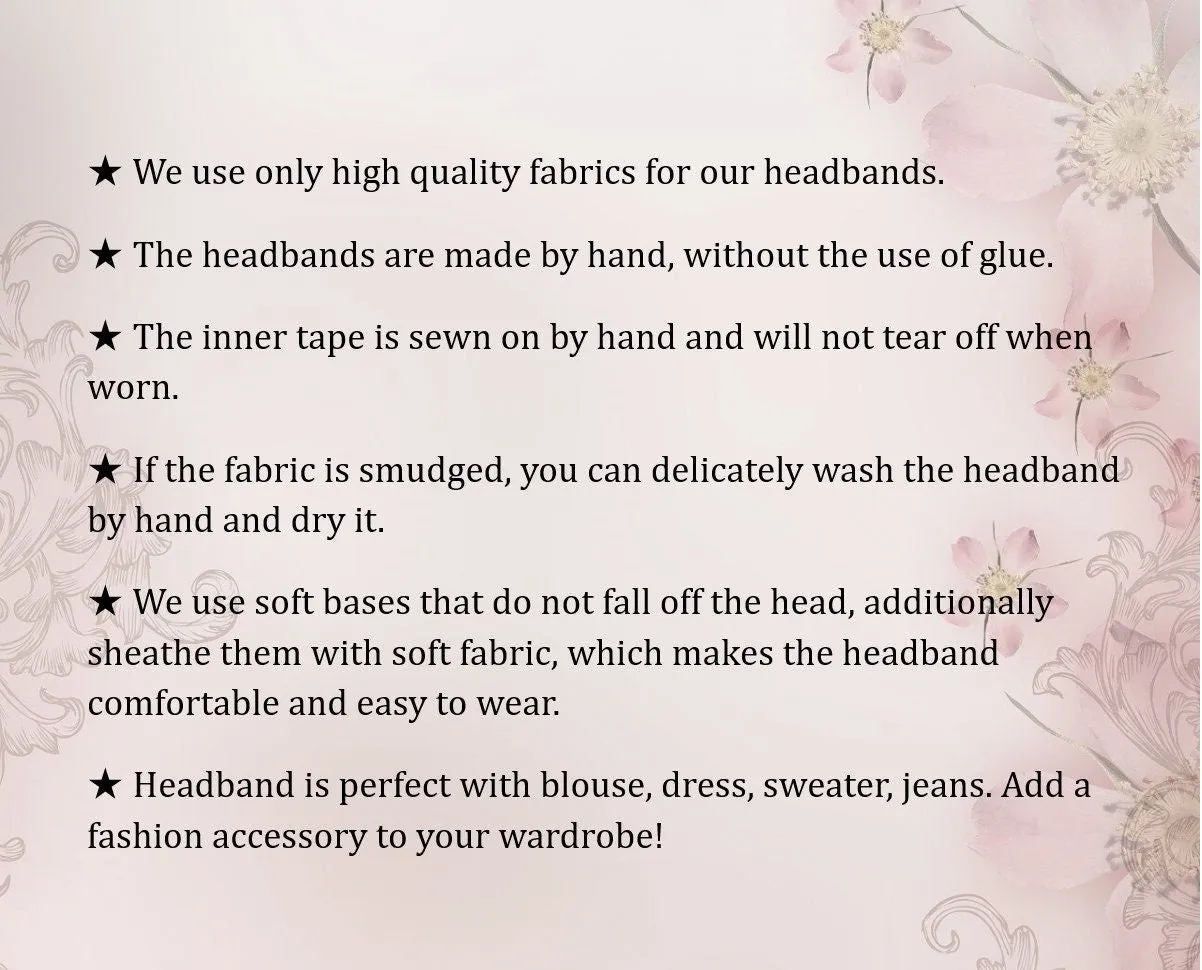Hairband women Winter headband Handmade headbands for women Padded headband Wool headband Winter headbands for women 3cm/2,5cm/2 cm wide
