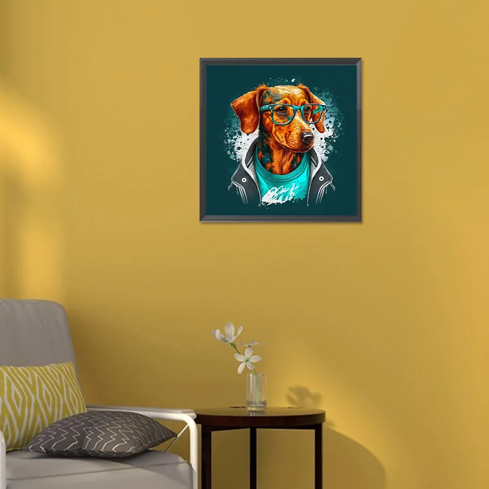 Handsome Dog - Full Round Drill Diamond Painting 30*30CM