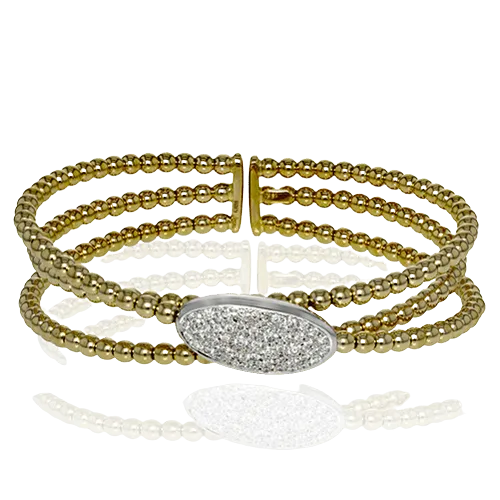 Harmonie Bangle in 18k Gold with Diamonds LB2153 WHITE 18K X