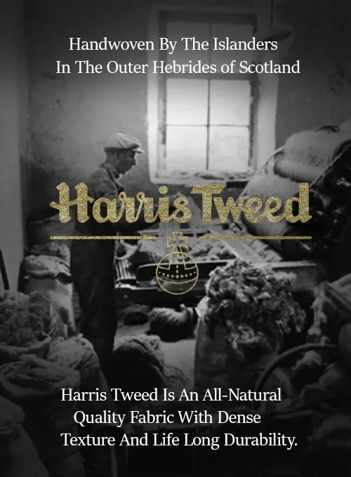 Harris Tweed Barley Gray Newsboy Cap