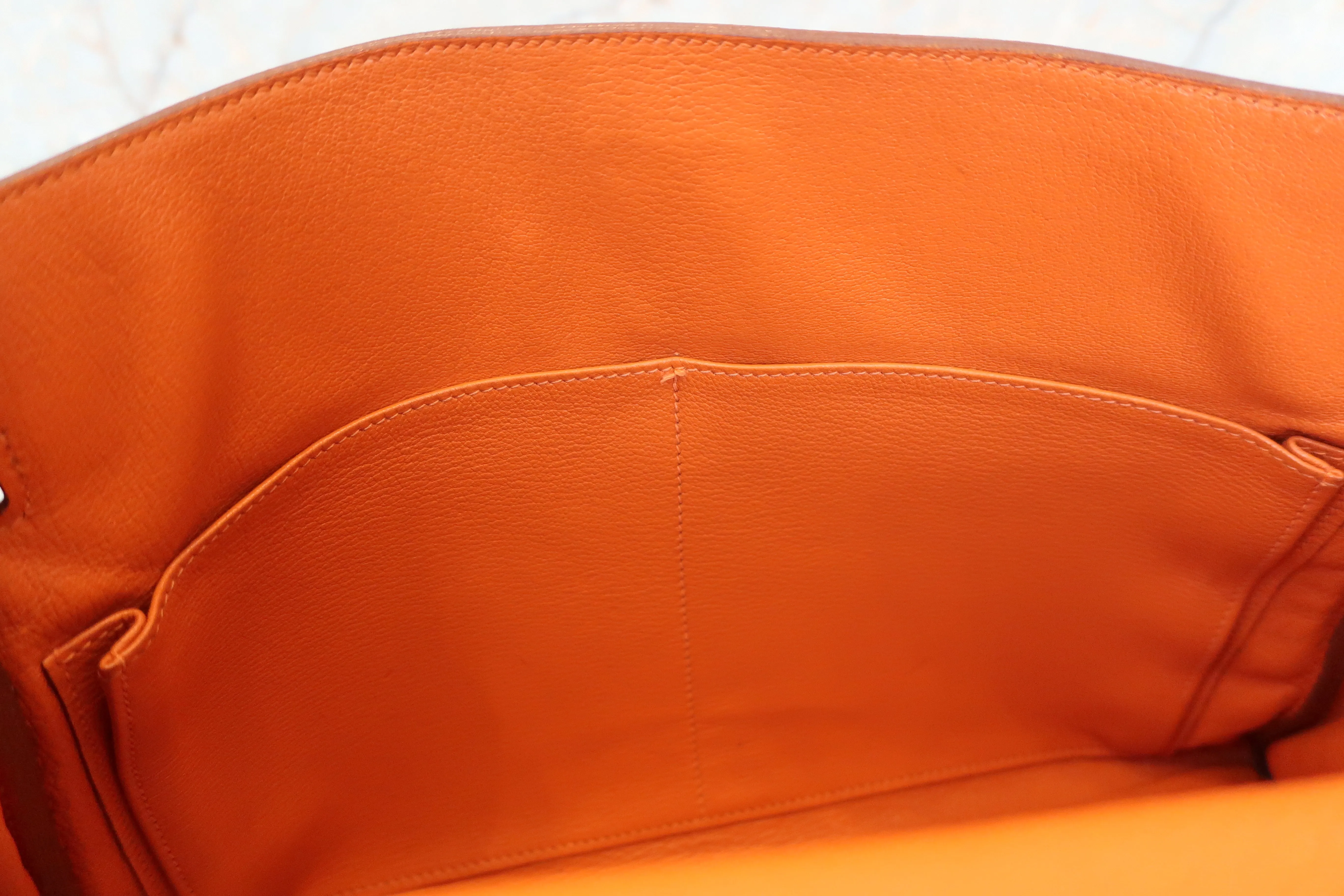 HERMES／エルメス ケリー35 トリヨンクレマンス オレンジ □N刻印 ショルダーバッグ 700010136